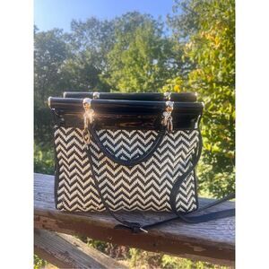 No Brand Tote/Shoulder Large Black/Cream  bag